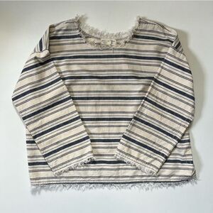 Nili Lotan Striped 100% Cotton Top Small